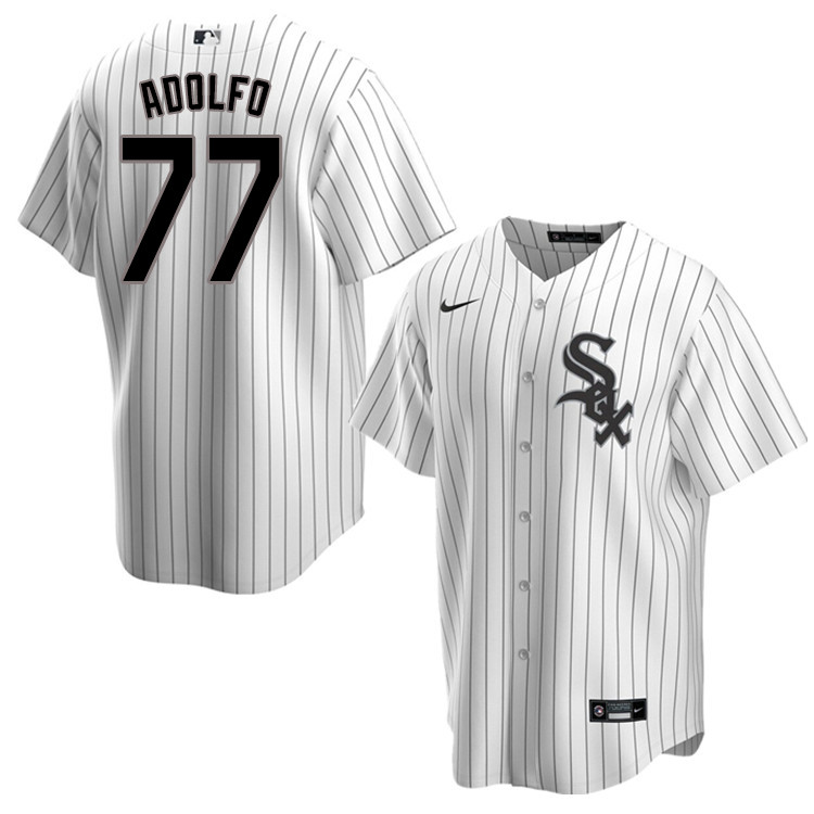 Nike Men #77 Micker Adolfo Chicago White Sox Baseball Jerseys Sale-Pinstripe